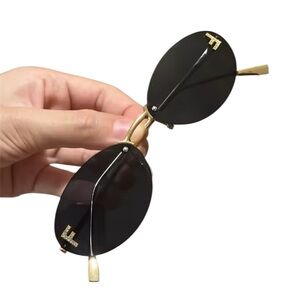 FF rimless oval sunglasses